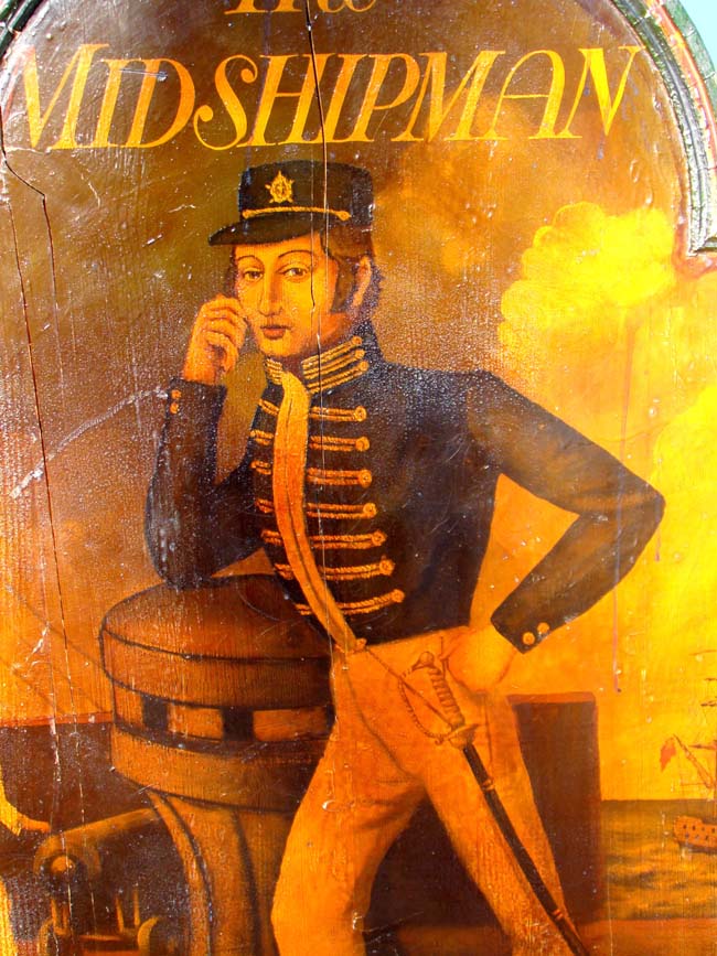 A charming 19th century Pub sign in original condition depicting a Midshipman — image 2